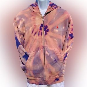 🥃SOLD🧡 Ralph Lauren zip-up hoodie. One-of-a-kind piece!! Men’s Medium.